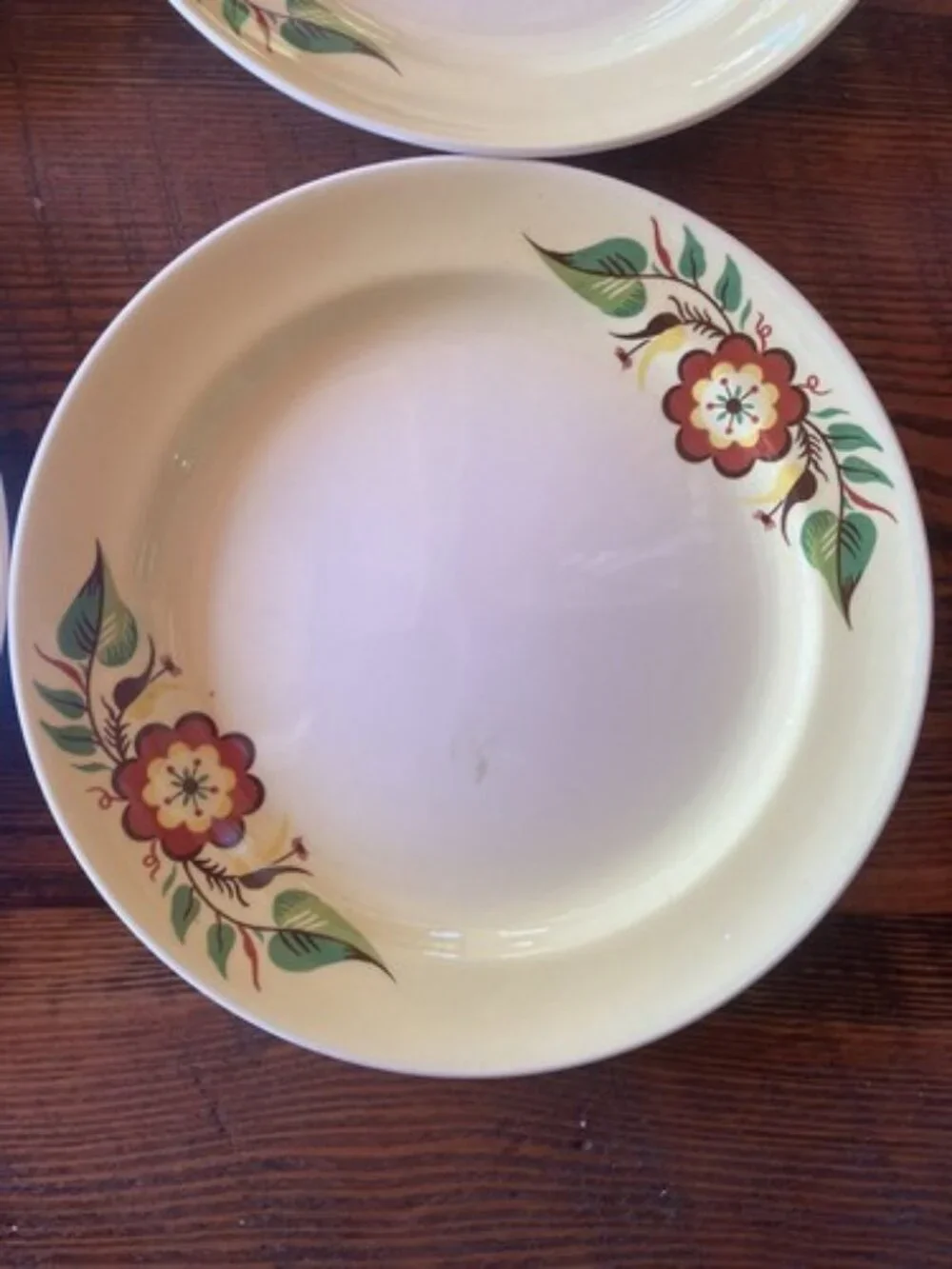 6 Plate Taylor Smith Taylor‎ Swiss Provincial 7 1/4” Yellow Antique 1952 Plates